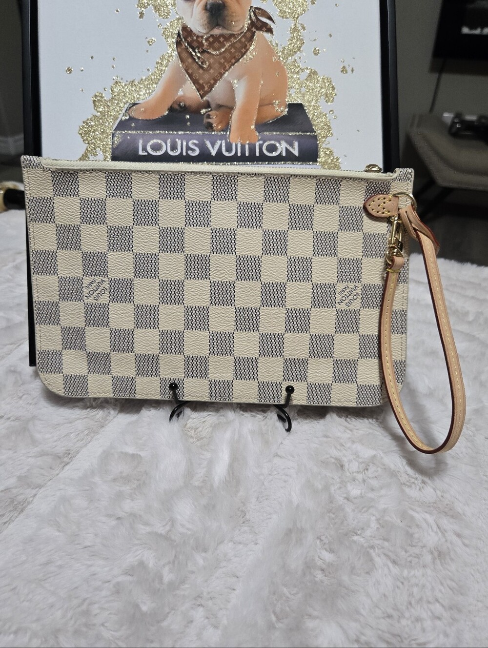 Louis Vuitton Neverfull Pochette Damier Azur EUC